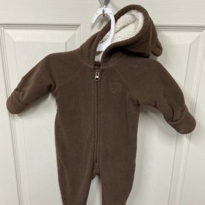 Old Navy Brown Fleece Winter Jumper